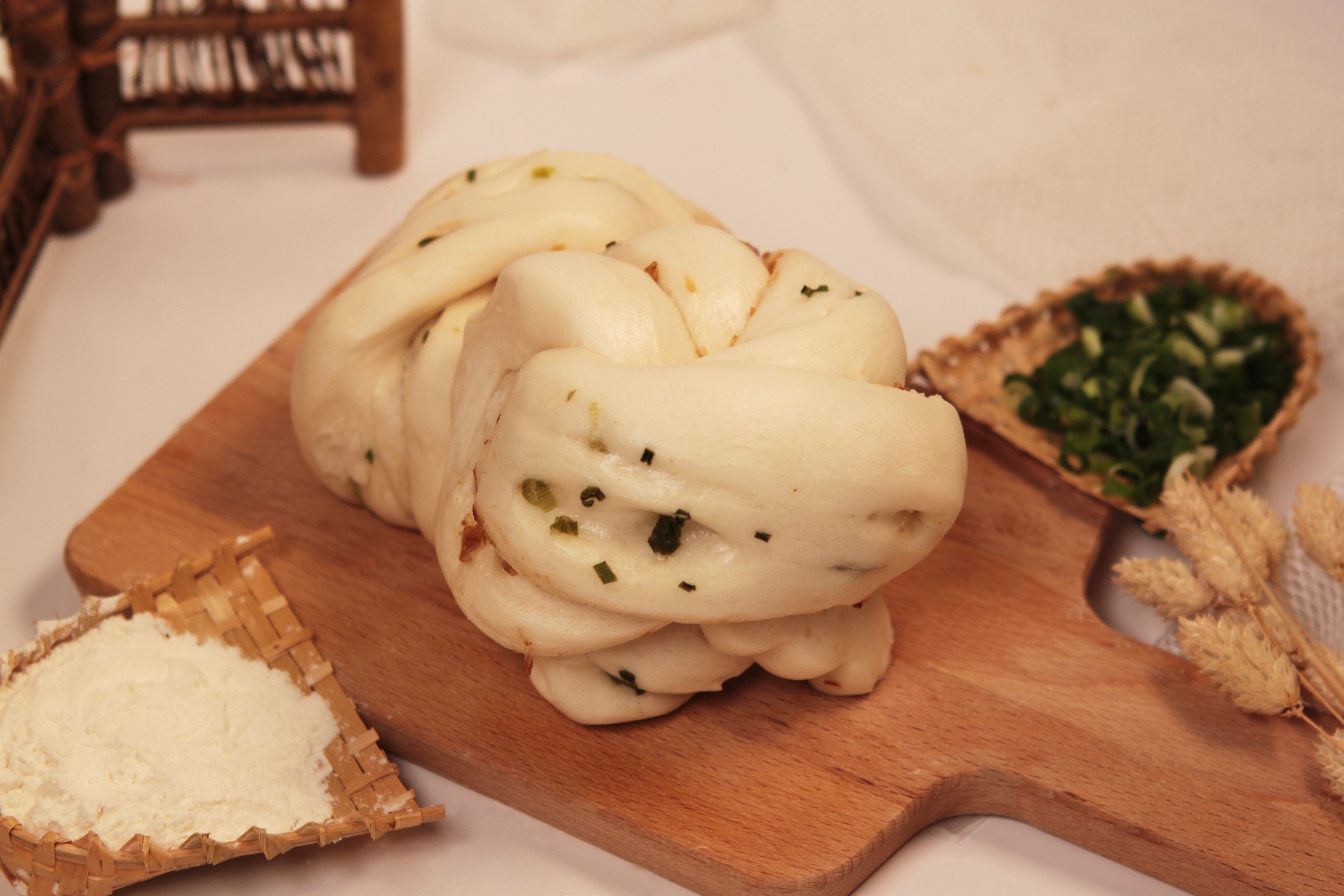 黃金鵝油蔥花花捲 4入