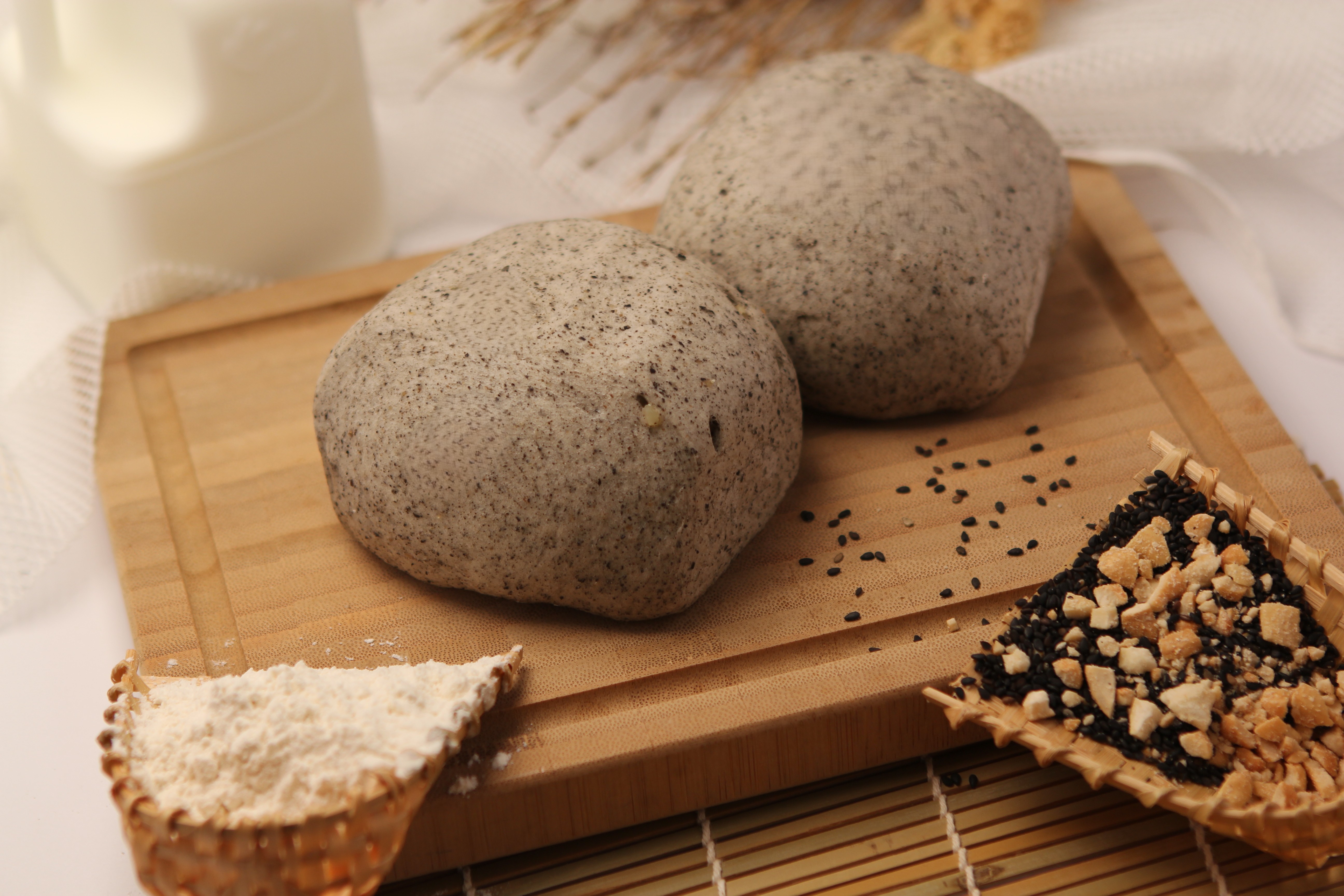 ⿊芝麻杏仁小饅頭 6入(蛋奶素)