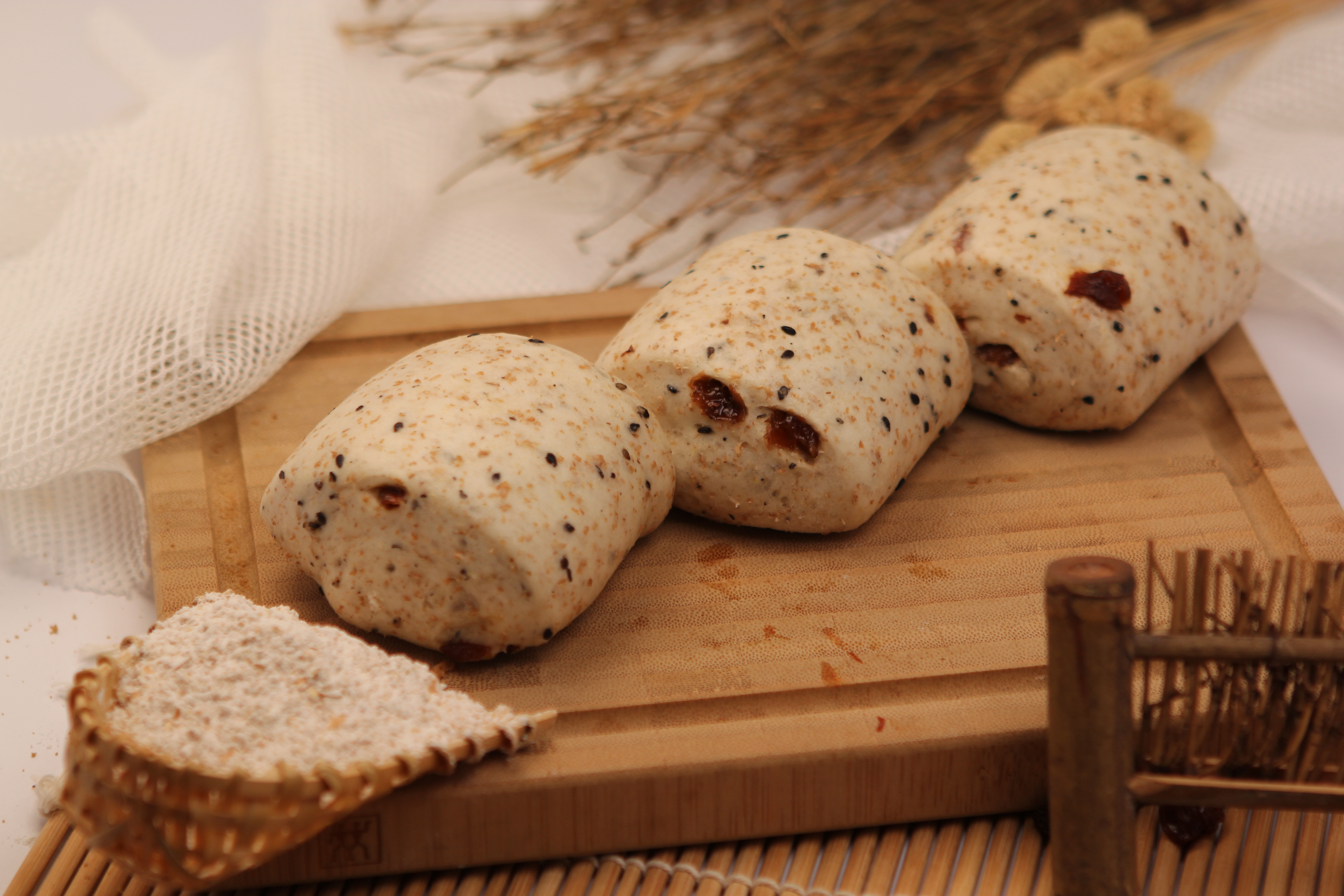 全麥葡萄乾⼩饅頭 15入(素)